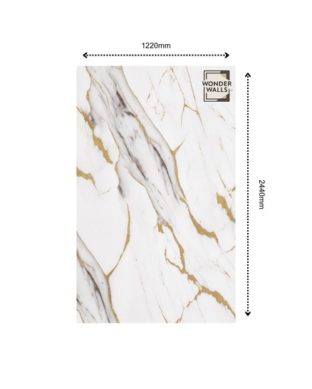 White Golden Stone Effect UV Panel (1220 x 2440 x 2.5)mm